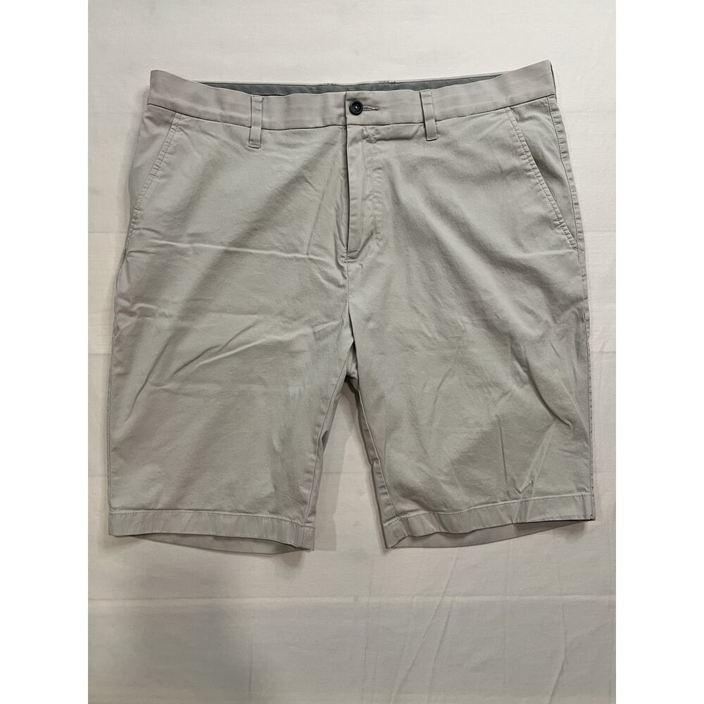 Cole Haan Shorts Mens 36 Silver Cotton Blend Stretch Performance Golf Chino